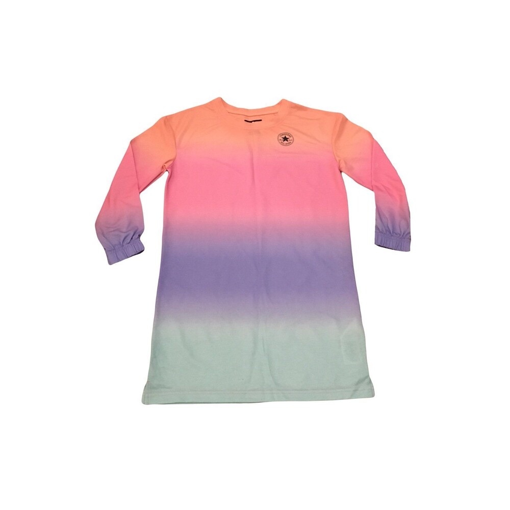 Converse LARGE Girls Dress Pastle Rainbow pink orange purple teal
